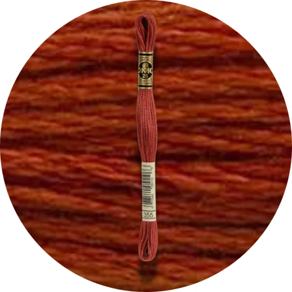 DMC Mouliné Spécial 25 Broderigarn, Ensfarvet, Røde/Gule/Orange nuancer